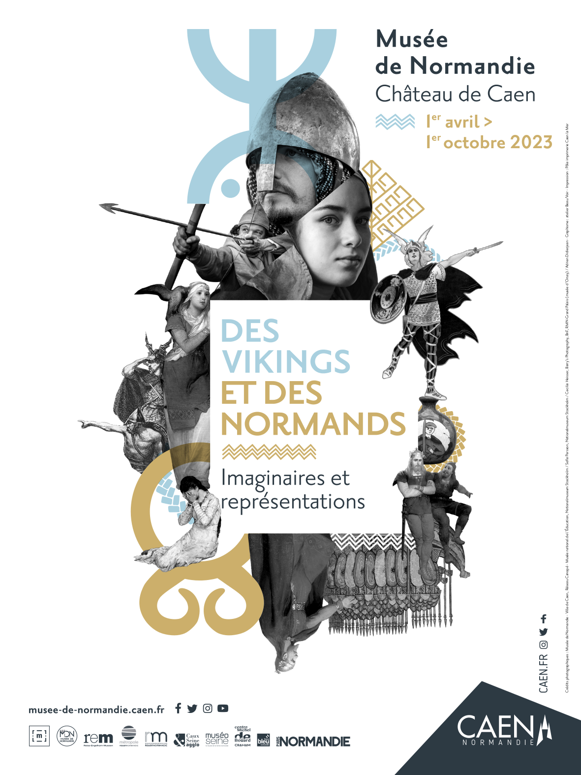 Affiche de l'exposition "Des Vikings et des Normands"