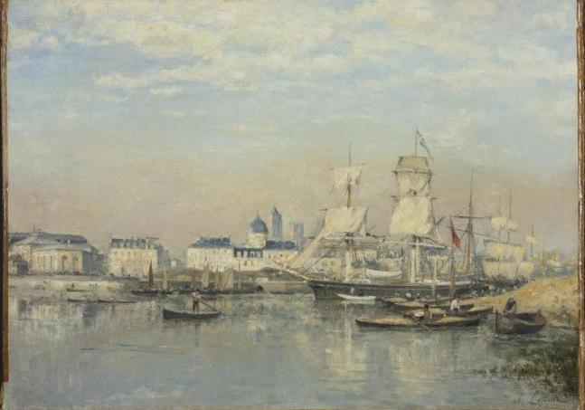 Stanislas-Victor Lépine (1835-1892), le Port de Caen, vers 1880, collection Jean-Claude delaunay, Caen.
