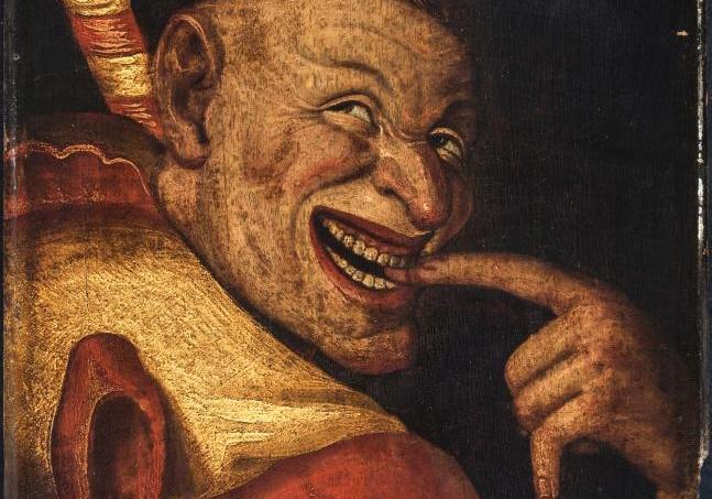 Anonyme (école allemande), "Le Bouffon", XVIe siècle, huile sur bois, 57 x 51 cm. Chambéry, musée des Beaux-Arts, inv. M769 